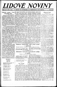 Lidov noviny z 21.7.1921, edice 1, strana 1
