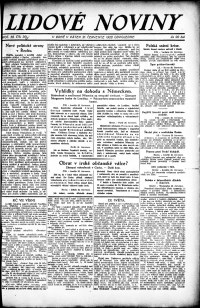 Lidov noviny z 21.7.1922, edice 2, strana 1