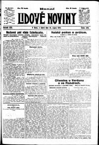 Lidov noviny z 21.8.1917, edice 1, strana 1
