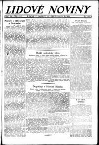 Lidov noviny z 21.8.1920, edice 1, strana 1