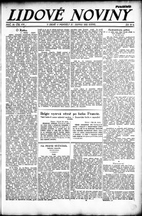 Lidov noviny z 21.8.1922, edice 1, strana 1