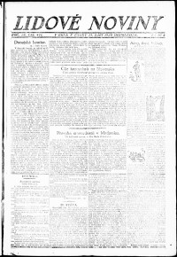 Lidov noviny z 21.9.1920, edice 1, strana 1