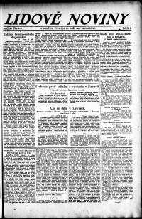 Lidov noviny z 21.9.1922, edice 2, strana 1