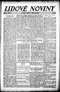 Lidov noviny z 21.9.1923, edice 1, strana 1