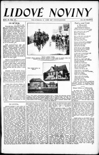 Lidov noviny z 21.9.1927, edice 2, strana 1