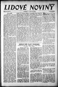 Lidov noviny z 21.9.1931, edice 1, strana 1