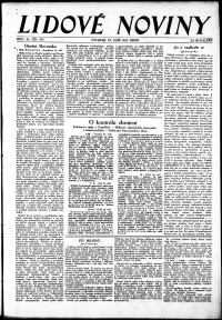 Lidov noviny z 21.9.1933, edice 1, strana 1