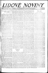 Lidov noviny z 21.10.1920, edice 1, strana 1