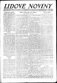 Lidov noviny z 21.10.1920, edice 3, strana 1