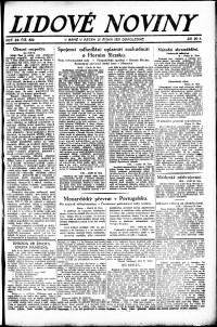 Lidov noviny z 21.10.1921, edice 2, strana 1