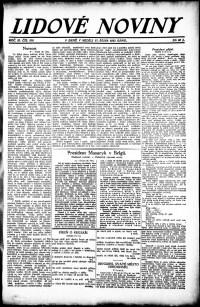 Lidov noviny z 21.10.1923, edice 1, strana 1