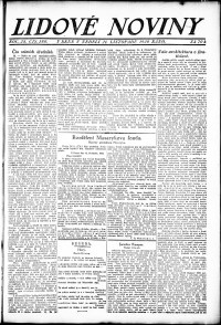 Lidov noviny z 21.11.1920, edice 1, strana 1