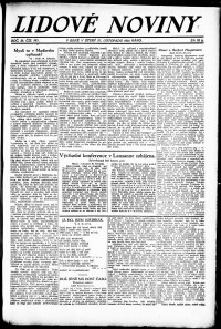 Lidov noviny z 21.11.1922, edice 2, strana 1