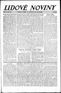 Lidov noviny z 21.11.1923, edice 1, strana 1