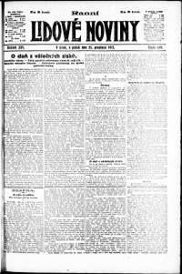 Lidov noviny z 21.12.1917, edice 1, strana 1