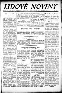 Lidov noviny z 21.12.1920, edice 3, strana 1