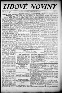 Lidov noviny z 21.12.1921, edice 1, strana 1