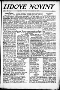 Lidov noviny z 21.12.1922, edice 1, strana 1