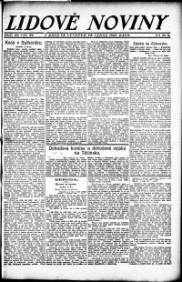 Lidov noviny z 22.1.1920, edice 1, strana 1
