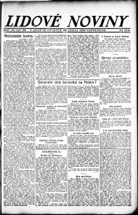 Lidov noviny z 22.1.1920, edice 2, strana 1