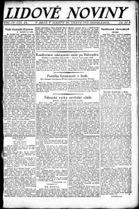 Lidov noviny z 22.1.1921, edice 2, strana 1