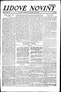 Lidov noviny z 22.1.1923, edice 1, strana 1