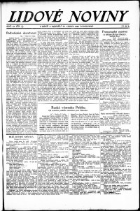Lidov noviny z 22.1.1923, edice 2, strana 1