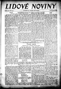 Lidov noviny z 22.1.1924, edice 1, strana 1