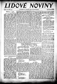 Lidov noviny z 22.1.1924, edice 2, strana 1