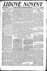 Lidov noviny z 22.2.1923, edice 2, strana 1