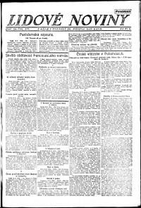 Lidov noviny z 22.3.1920, edice 1, strana 1