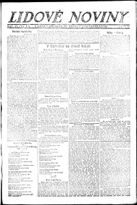 Lidov noviny z 22.3.1920, edice 2, strana 1