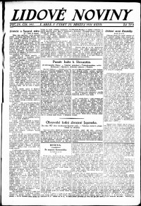 Lidov noviny z 22.3.1921, edice 1, strana 1