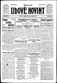 Lidov noviny z 22.4.1917, edice 1, strana 1