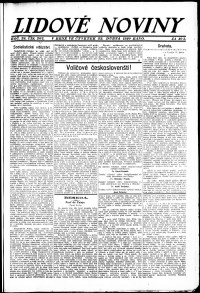 Lidov noviny z 22.4.1920, edice 1, strana 1