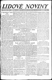 Lidov noviny z 22.4.1921, edice 3, strana 1