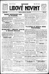 Lidov noviny z 22.5.1919, edice 2, strana 1