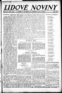 Lidov noviny z 22.5.1921, edice 1, strana 1