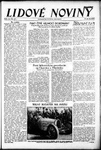 Lidov noviny z 22.5.1933, edice 1, strana 1