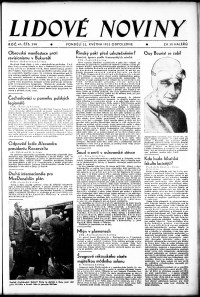 Lidov noviny z 22.5.1933, edice 2, strana 1