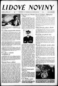 Lidov noviny z 22.6.1933, edice 2, strana 1
