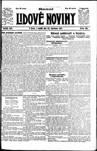 Lidov noviny z 22.7.1917, edice 1, strana 1