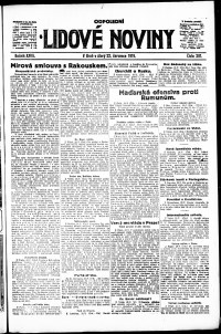 Lidov noviny z 22.7.1919, edice 2, strana 1