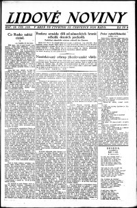 Lidov noviny z 22.7.1920, edice 1, strana 1