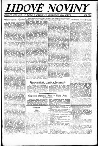 Lidov noviny z 22.7.1921, edice 2, strana 1