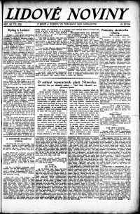 Lidov noviny z 22.7.1922, edice 2, strana 1