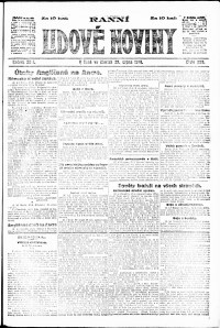 Lidov noviny z 22.8.1918, edice 1, strana 1