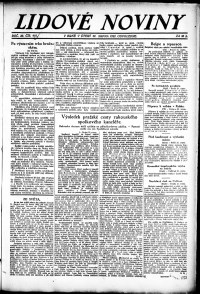 Lidov noviny z 22.8.1922, edice 1, strana 1