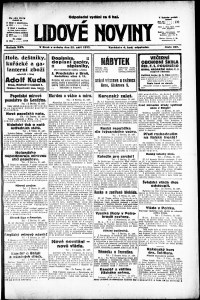 Lidov noviny z 22.9.1917, edice 3, strana 1