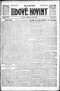 Lidov noviny z 22.9.1918, edice 1, strana 1